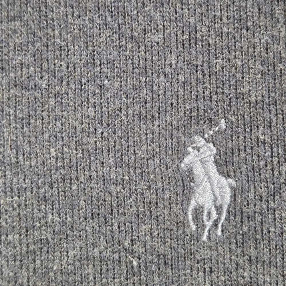 Polo Ralph Lauren 1/4 Zip Pullover Sweater 100% Cotton‎ Charcoal Gray Mens XL